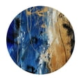 thumbnail image 4 of PIKWEEK Gold and Blue Abstract Art Round Tablecloth for Home Kitchen/Parties/Holiday Dinner White, 4 of 8