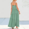 thumbnail image 6 of IROINNID Dress for Women 2023 Casual Cocktail Wedding Guest Dress Summer Loose Dress Strap Beach Long Maxi Summer Dresses For Sundress,Green, 6 of 6
