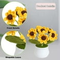 thumbnail image 3 of Dinheiro 1 macetas de pequeñas plantas de margaritas hechas a mano en macetas arreglos decorativos para el hogar simulación de flores terminadas, 3 of 5