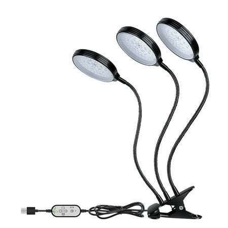 

Aibecy USB Plant Grow Light Red & Blue Spectrum Adjustable Desktop Clamp Growing Lamp for Indoor Plants 5 Dimmable Levels 4/8/12H Timer