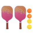 thumbnail image 3 of Juego de raquetas de fibra de vidrio para un rendimiento deportivo máximo, paletas de pickleball con núcleo de panal compuesto, 3 of 8