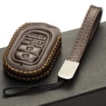 thumbnail image 5 of Vitodeco Leather Key Fob Case Compatible with Honda Civic, Civic Hatchback, Accord, HR-V, CRV, Pilot, Passport 2023 - 2026 (5-Button, Brown), 5 of 6