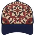 thumbnail image 1 of Light Beige and Red Baseball Cap Classic Golf Cap Soft Dad Hat Multicolor Adjustable Low Profile Hat Unisex, 1 of 6