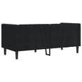 thumbnail image 6 of vidaXL Chesterfield Sofa with Bolsters 2-Seater Black Velvet, 6 of 9