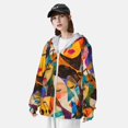 thumbnail image 3 of Vsdgher Abstract Musical Faces Print Adult Hoodie Shirts Rash Guard for Men Women,Long Sleeve Sun Protection Fishing Shirts for Athletic Running Swim-Small, 3 of 7