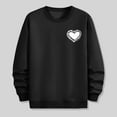 thumbnail image 6 of QUNYINEY Black Sweatshirts for Men Long Sleeve Casual Crew Neck Valentine's Day Tops Pullover Loose Drop Shoulder Sweatshirts, 6 of 8