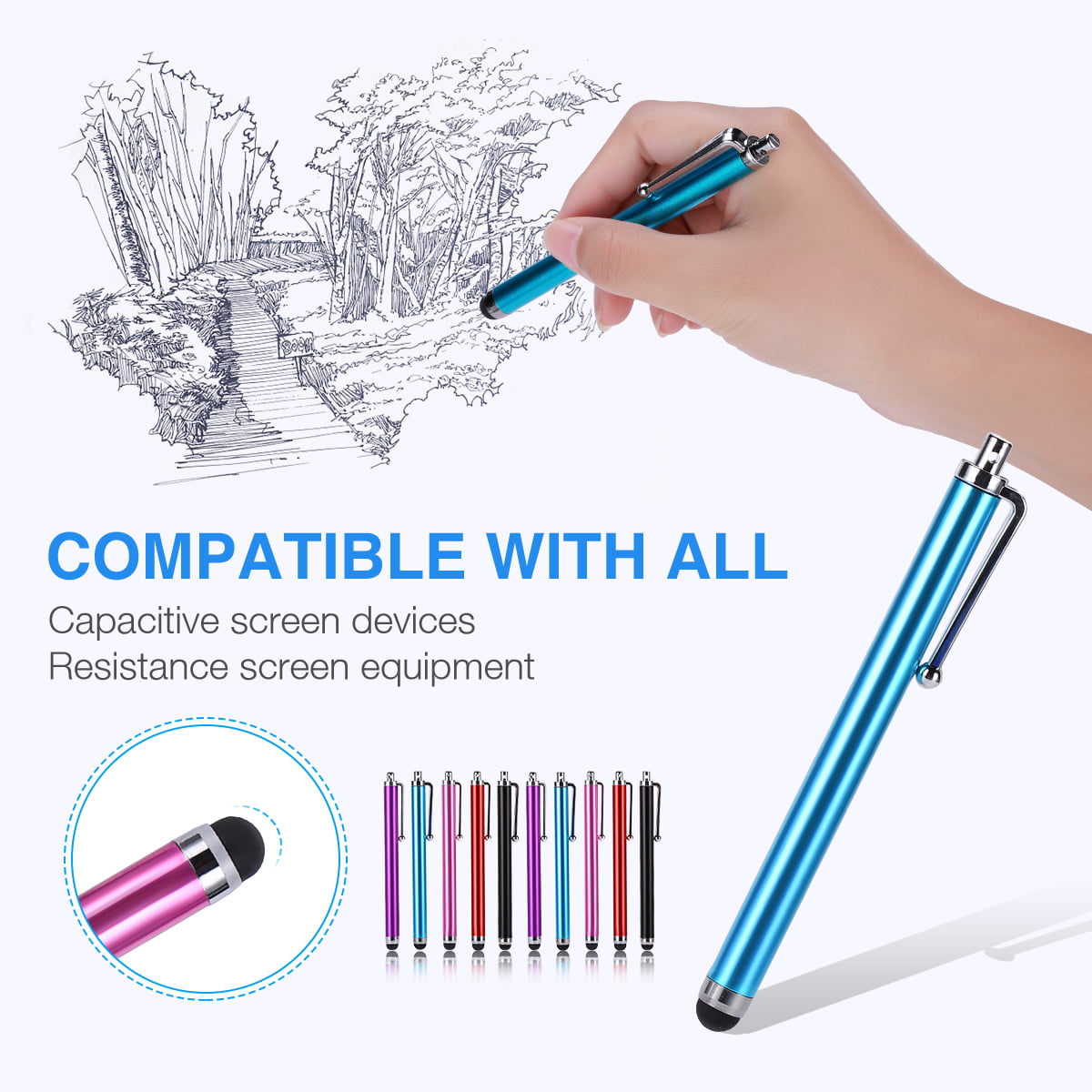 Universal Stylus Pen Drawing Tablet Capacitive Screen GX Caneta Pen U0X9