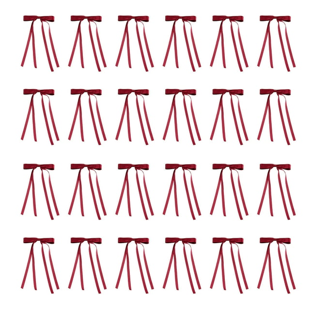 TIELUTT 24pcs Christmas Bows 6 X 9.8 Inch Ribbon Bows for Graduation Party Decorations 2022 and Event Wristbands Cloth Event Wristbands Party for Kids 8-12 Bulk Party Decorations for Men