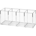 thumbnail image 1 of Portalápices acrílico con 4 compartimentos, organizador de lápices transparente para almacenamiento de accesorios de escritorio en la encimera, 1 of 6