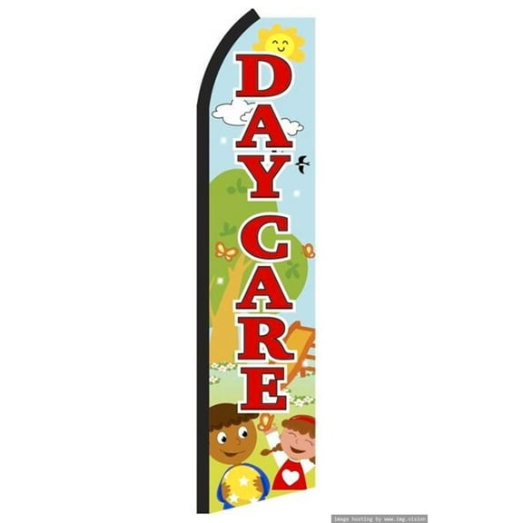 Day Care Swooper flag Without Pole Advertisement /Business Flags | Feather Flag |