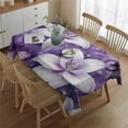 thumbnail image 2 of Purple Butterflies and Lilies Rectangle Tablecloth 60"x84",Waterproof Polyester Rectangle Table Cloth, Wipeable Spillproof Polyester Tablecloth for Dining, Camping, Indoor and Outdoor, 2 of 5