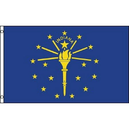 Indiana State Polyester Flag - Indiana Flag IN State Banner Pennant 2x3 foot Indoor Outdoor 24x36 inches New