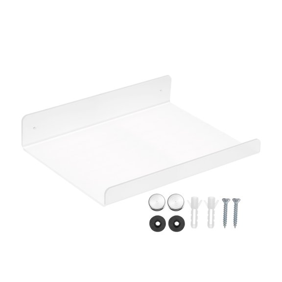 Uxcell Acrylic Floating Shelf 11.81 x 7.87 Inch Floating Wall Mounted Shelves, Transparent