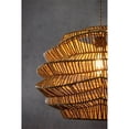 thumbnail image 4 of ELE Light & Decor Cone Rattan Pendant Light with Herringbone Weave in Brown, 4 of 14