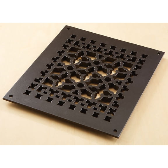 Reggio Registers 1012-Anh Scroll 8" X 10" Aluminum Floor Grille - Bronze