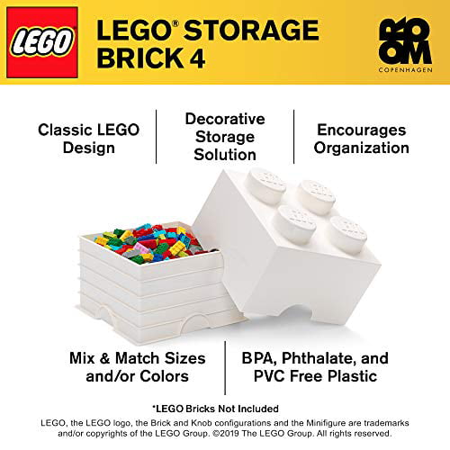 4 White Brick Lego Large Storage Box FREE P+P 