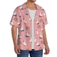 thumbnail image 2 of Gukieu cartoon goose rainbow Print Men's Short-sleeved Shirts, Button-down Pocket Shirts, T-shirts, Beach Vacation Travel Summer Clothing-XX-Large, 2 of 5