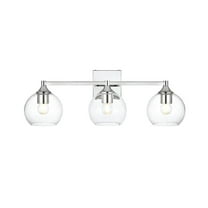 Living District Foster 3 light Chrome and Clear Bath Sconce