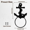 thumbnail image 2 of Metal Towel Ring Boat Anchor Rope Metal Hand Towel Holder Vintage Nautical Theme Wall Mounted Rope Towel Rack Solid Anchor Towel Ring for Hanging Towel Home Bathroom Wall Decoration, 2 of 9