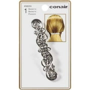 Conair Silver Rhinestone Swirl Auto Clasp Barrette