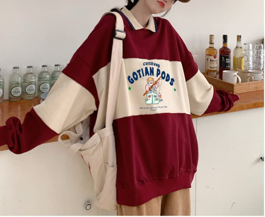  Fairy Grunge Clothes Vintage Preppy Long Sleeve Polo Shirt  Unisex Graphic Stand Collar Harajuku Pullover Korean Fashion (M,a) :  Clothing, Shoes & Jewelry