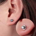 thumbnail image 3 of Limerencia Titanium Spiral Earrings, Hypoallergenic, Deer Head Shape Suitable for Women and Men with Sensitive Ears, 3 of 7