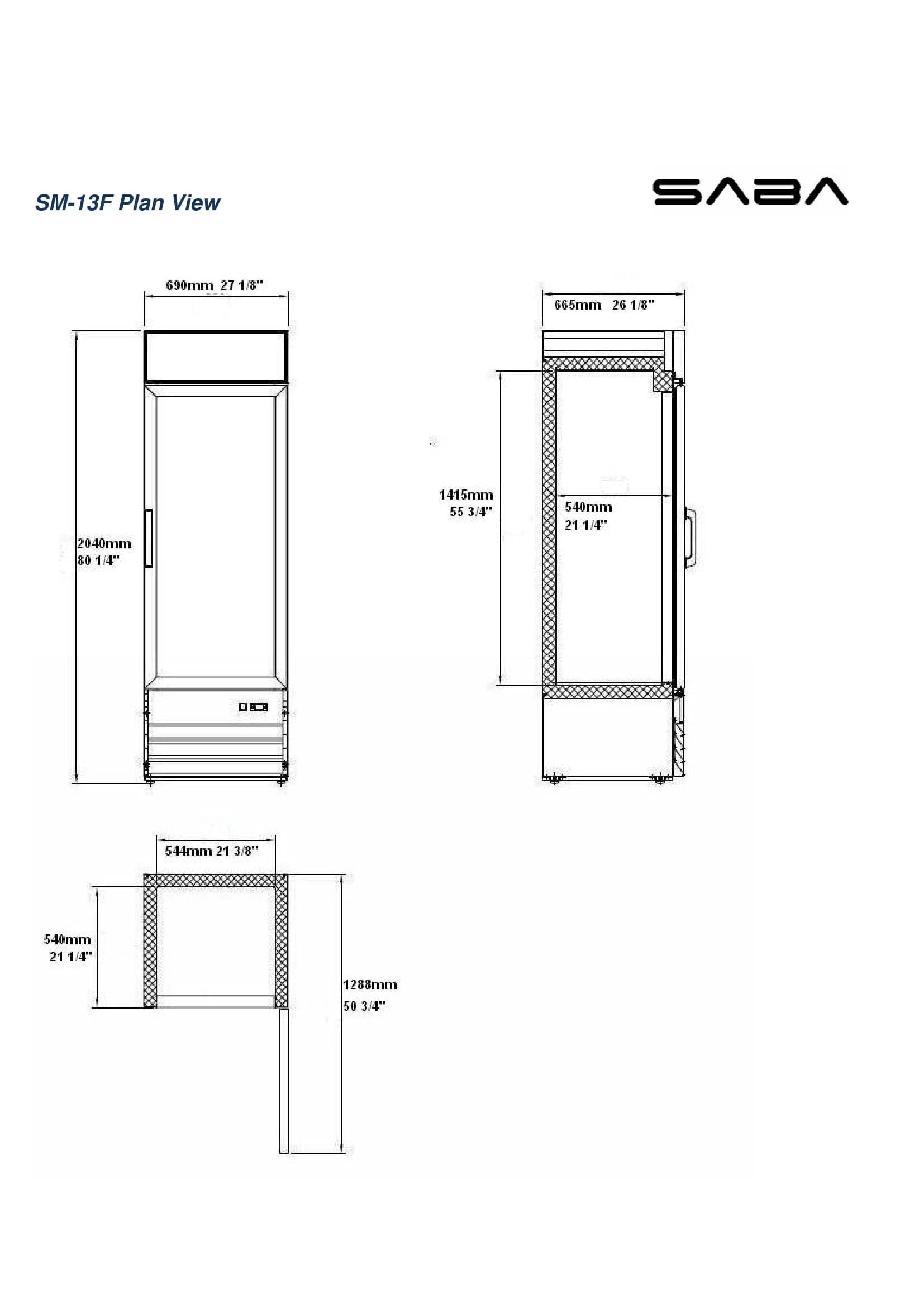 Heavy Duty Commercial 13 cu ft Glass (1 Door) Merchandiser Freezer with Swing Door