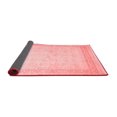 thumbnail image 2 of Ahgly Company Indoor Round Abstract Red Contemporary Area Rugs, 3' Round, 2 of 4
