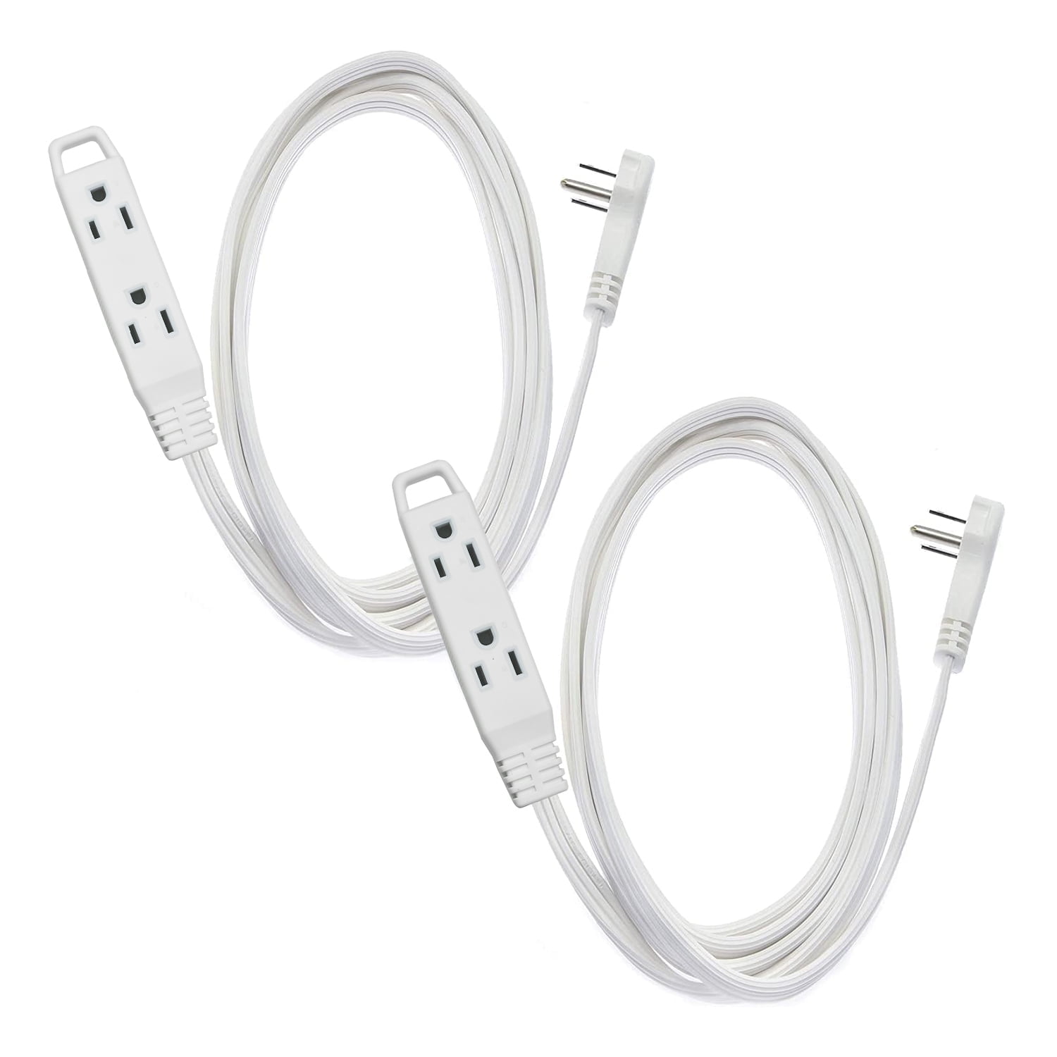 BN-LINK 6 Ft Indoor Flat Plug Extension Cord 2 Pack photo 1