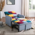 thumbnail image 6 of Onbeam Modern Teddy Fabric Backrest Easy Assembly Sleeper Sofa with Extra Pillow, Multicolor, 6 of 6