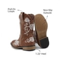 thumbnail image 6 of DREAM PAIRS Girls' Cowboy Boots, Mid Calf Western Cowgirl Boots with Floral Embroidery for Toddler, Little & Big Kids, 6 of 6