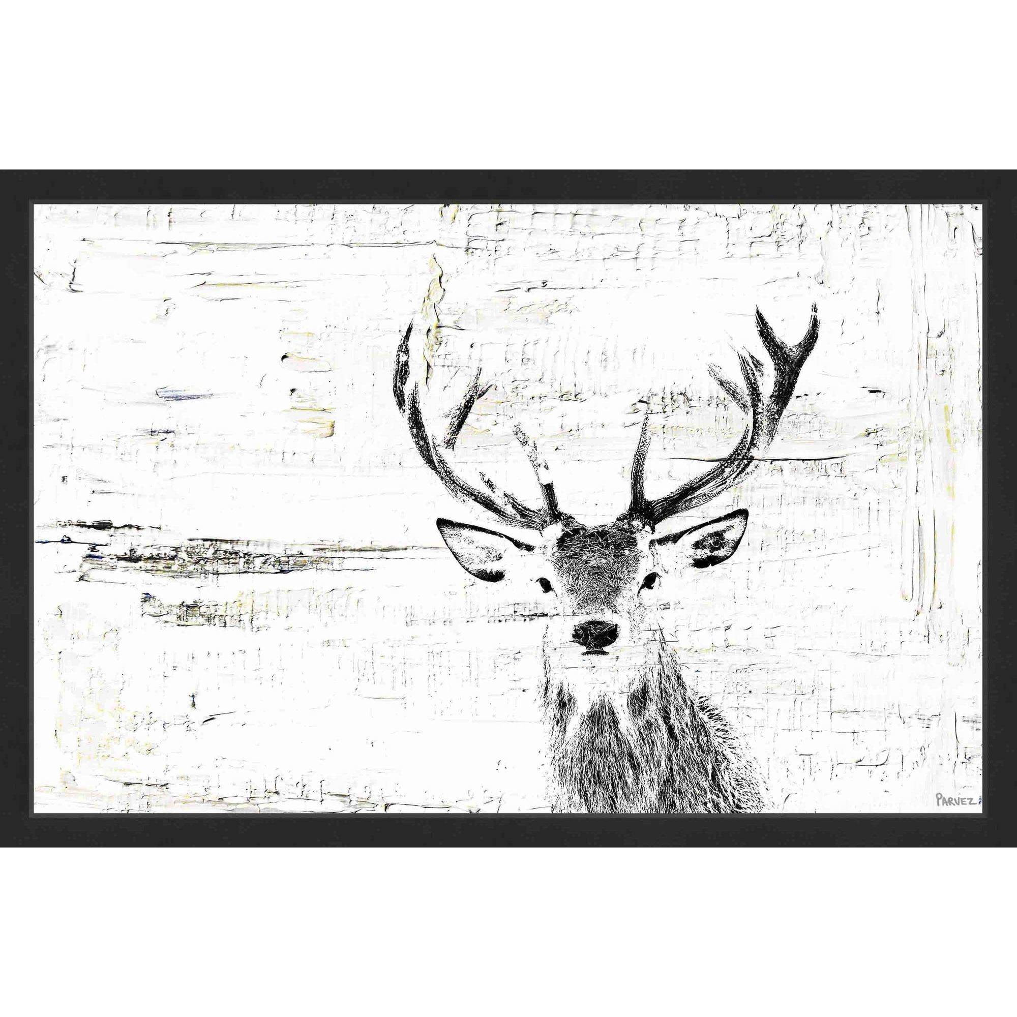 Parvez Taj "Inquisitive Deer" Framed Painting Print