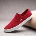 thumbnail image 2 of NOKIO Men's Breathable L𝗈afers So𝗅id Color Trendy Casual Shoes Comfortable Lightweight Daliy Sports Shoes Wide Width Canvas Work Shoes S𝗅ip On Non-S𝗅ip Flat Shoes, 2 of 7