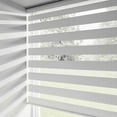 thumbnail image 6 of Royalcraft Cordless Zebra Blinds, Horizontal Dual Layer Roller Window Shades, Modern Adjustable Pull Down Shades for Windows Light Filtering Day and Night for Home Office, Easy to Install, 72” x 73”, 6 of 10
