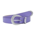 thumbnail image 7 of Fashion Belts for Women Dresses Plus Size Fashion Leather Strap Leather Belts with Gold Buckle for Women Silver Buckle Skinny Belts for Women Silver Buckle Thin Belts for Women Silver Buckle,White, 7 of 7