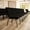 Black Dot Patterned Fabric/Gold Vein Frame, variant on Flash Furniture 4 Pack 18.5''W Stacking Church Chair in Black Dot Patterned Fabric - Gold Vein Frame