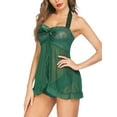 thumbnail image 2 of Avidlove Womens Lingerie Lace Open Front Sleepwear Halter Nighty Chemsie, 2 of 5