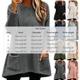 thumbnail image 4 of Casual Loose Tops Zaewscy Women's Fashion Solid Color Long Sleeve Winter Leisure Elegant Top Beige L, 4 of 6