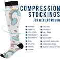thumbnail image 4 of FREEAMG Rainbow Compression Socks for Men & Women Knee High Stockings for Running, Sport, Hiking & Travel, 4 of 7