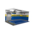 thumbnail image 3 of 1/18 Scale Garage Diecast Display Case Parking Lot Scene with Lights Protection Mini Diecast Car Storage Boxes for Diorama Blue, 3 of 8