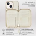 thumbnail image 2 of KOMI for iPhone 15 Crossbody Wallet Case, Card Holder Phone Purse for Women, RFID Blocking Zipper Leather Cover Gift with Wrist Strap for iPhone 15/ iPhone 15 Pro/ iPhone 15 Plus/iPhone 15 Pro Max, 2 of 9