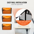 thumbnail image 6 of VEVOR File Wall Rack, Three-Piece 1 Pocket Mesh Wall File Holder, Wall Mounted Magazine Mail Paper & Document Storage Folder, Metal Wall File Organizer with Nametag Label, for Office Home & School, 6 of 9