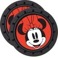 thumbnail image 1 of Minnie Mouse Face Car Cup Holder Coaster 2-Pack, 1 of 1