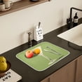 thumbnail image 5 of Yayeee Dish Drying Mat for Kitchen Counter 18" x 24" Microfiber Super Absorbent Coffee Decorative Pad, Martini with Olive, 5 of 9