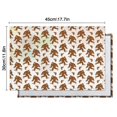 thumbnail image 5 of White Bigfoot and Footprint Pattern Summer Placemats Table Placemats Set Of 6-Linen Kitchen Washable Placemats Table Mats 11.8"x17.7" Non-Slip Heat Resistant, 5 of 5