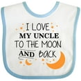thumbnail image 3 of Inktastic I Love My Uncle to the Moon and Back Boys or Girls Baby Bib, 3 of 4