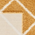 thumbnail image 6 of SAFAVIEH Hudson Amias Plush Geometric Shag Area Rug, Gold/Ivory, 4' x 6', 6 of 8