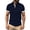 Navy, variant on Mens Polos Shirts Short Sleeve , Button Up Golf Polos Shirt Contrast Color Tshirts Regular Fit Tennis T-Shirts Breathable Summer Casual Tee Tops Turn-Down Collar Pullover