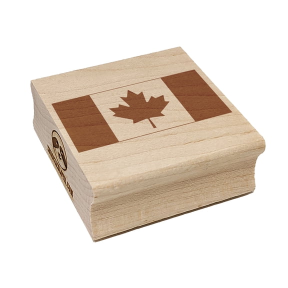 Canada Country Flag Square Rubber Stamp Stamping Scrapbooking Crafting - Medium 1.75in