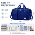 thumbnail image 4 of DAKIMOE Travel Duffle Bag for Women Large Weekender Bags Carry on Gym Duffel Bag with Wet Pocket/Shoe Compartment Waterproof Overnight Tote for Plane Hospital Sports Yoga Business Trips, Royal Blue, 4 of 11